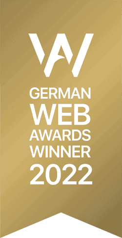 Siegel Badge German Web Awards 2022